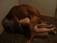 Loving Her Dog